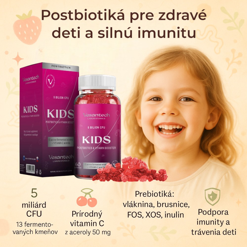 Vesantech Postbiotika Kids 5 miliard CFU popis